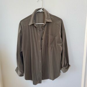 Light Brown Button-Up Shirt